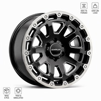 Jantes Beadlock forgées à rayons fendus usinés noirs 17-22 pouces 6061-T6, jantes tout-terrain simulées 6x5.5 5x5.0 pour Ford Bronco