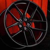 Rines de Aleación Forjados Monobloque de Estilo JDM Premium, Color Negro Mate, Multirradio, Cóncavos Profundos, para Autos de Pasajeros Nismo