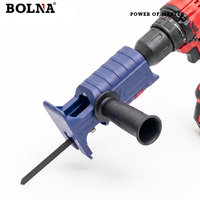 Adaptateur de scie sabre pour perceuse – Outil électrique portatif pour la découpe du bois et du métal avec lames de scie et poignée en acier