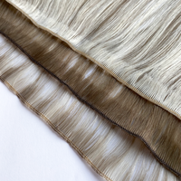 Extensions de cheveux perlées à double trame alignées sur les cuticules non traitées Remy Moyen facile d'obtenir des cheveux de style Yaki plus longs