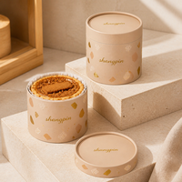 Emballage en tube de papier kraft écologique de qualité alimentaire certifié PPWR, boîte à dessert personnalisée, boîte cylindrique pour gâteau au fromage pour boulangerie