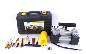 Fábrica de suprimentos 12V Car Air Compressor Pneumático Inflator Reparação Portátil Kit Pressure Pump + Pacote Portátil - Product Image 2