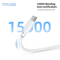 Câble de données pour téléphone portable durable et élégant en gros, cordon de transfert de données en PVC+TPE pour iPhone Samsung Xiaomi Huawei