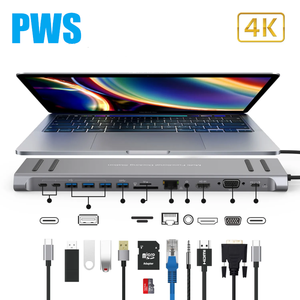 13 Trong 1 Đa Chức Năng <span class=keywords><strong>USB</strong></span> <span class=keywords><strong>Adapter</strong></span> 4 Cổng <span class=keywords><strong>USB</strong></span> 2.0 3.0 TF SD Loại C Hub Pd Nhanh Chóng Sạc Docking Station Cho MacBook Máy Tính Xách Tay - Product Image 4