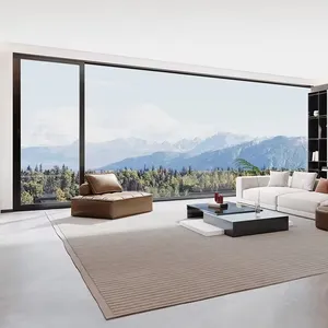 현대적인 디자인 75 알루미늄 창 시스템 방음 바닥 접이식 깨진 다리 도어 및 창 씰링 발코니 창 슬라이딩