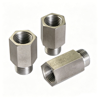Tuerca Hexagonal de Extensión de Doble Extremo de Aluminio OEM, Conector de Acoplamiento de Rosca Macho-Hembra, Tamaño Personalizado para Accesorios de Tuberías Hidráulicas