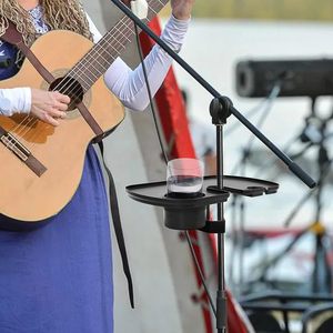 Microphone đứng khay âm thanh trực tiếp khay thẻ kẹp-on uống chủ nhựa Microphone chủ khay Có thể Rack đứng - Product Image 4