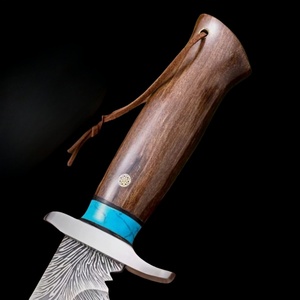 Couteau de poche pliable de haute qualité avec manche en bois et lame en acier inoxydable, personnalisable OEM, couteau de survie portable pour le camping, DIY - Product Image 4