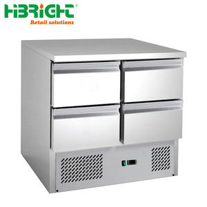 <b>Stainless</b> <b>Steel</b> Commercial Salad Bar Sandwich <b>Prep</b> <b>Table</b> Refrigerator Chiller Saladette - Product Image 3