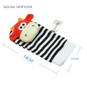 Chaussons-chaussettes en caoutchouc pour bébés et enfants, chaussettes licorne, hochets pour enfants, jouets pour bébés, vente en gros - Product Image 5