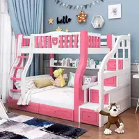 Twin Full Double Over Double Bunk Beds for Kids and Adult with Ladder