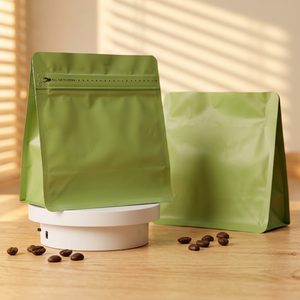 Bolsas de Café de Alta Calidad de 125g, 250g, 500g, 1000g, con Fondo Plano, Negras, de Grado Alimenticio, con Válvula y Cierre, en Stock, 100 Unidades - Product Image 2