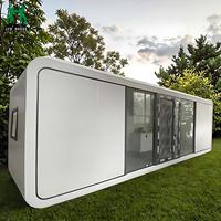 Maison Conteneur Contemporaine à Structure Acier, Durable, Panneaux Sandwich, Style Apple, Villa Européenne, Appartement, Magasin, Préfabriquée, Écologique