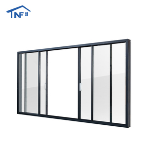 15 Jaar Garantie Aluminium Glazen Zakdeur Transparante Schuifdeur Triple Rail Koppeling Schuifdeuren - Product Image 2