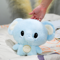 Peluche personnalisée en forme d'éléphant bleu ciel, mignonne et douce, jouet animal en peluche, vente en gros d'usine, commandes en gros B2B, ODM