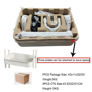 Carrito de Almacenamiento Metálico de 3 Niveles con Asa en Forma de <span class=keywords><strong>U</strong></span>, Estilo Clásico, Marca PY, Suministro Directo de Fábrica, Alta Calidad - Product Image 6