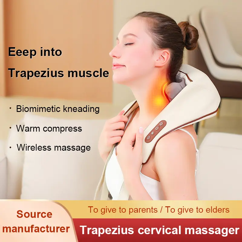 Neck Pain Relief Electric 4d Intelligent Kneading Back And Neck Shoulder Massager 4d Neck Massager