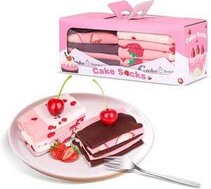 Nuova moda personalizzata divertente ciambella Macaron calzini lavorati a maglia novità graziosi calzini in cotone Funky confezioni regalo di compleanno - Product Image 1