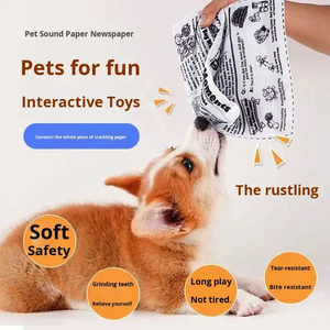 Giocattolo per cani a forma di giornale, resistente agli strappi, di qualità superiore, con squeaker, per stimolazione mentale e gioco quotidiano. - Product Image 3