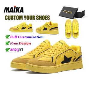 Zapatos de diseño con logotipo personalizado, monopatín Retro para hombre, zapatos informales de gamuza de cuero genuino para mujer, zapatos de moda totalmente personalizables - Product Image 1