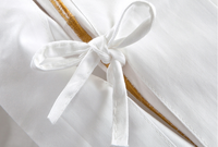Parure de Lit en Percale de Coton Égyptien 350 Fils Haut de Gamme Effet Satin pour la Maison
