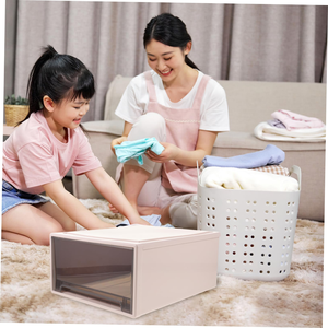 Food Grade PP <b>Stackable</b> Multi-purpose Pull Out Drawer Style <b>Storage</b> Clothes Box Dustproof Moisture-Proof <b>Wardrobe</b> Organizer - Product Image 6