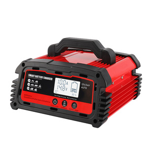 Chargeur de batterie intelligent 12V 24V universel portable avec écran pour voiture, camion, vélo, mode réparation - Product Image 1