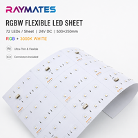 Feuille LED Flexible RGBW à Changement de Couleur, Panneau LED Géant pour Plafond, Publicité, Rétroéclairage, Affichage 12V 24V