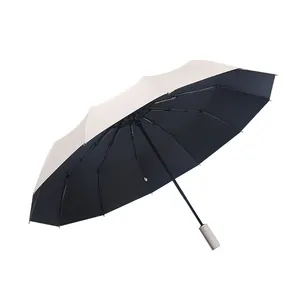 Guarda-chuva dobrável totalmente automático Outdoor Sunshade Umbrella Guarda-chuva compacto tamanho grande