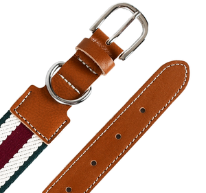 طوق كلب فاخر مخصص من الجلد مع زخارف من الشرائط، مبطن ومريح، بتصميم عصري للكلاب متوسطة الحجم - Product Image 6