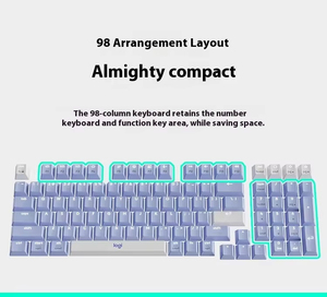 <span class=keywords><strong>Clavier</strong></span> mécanique sans fil Logitech Alto Keys K98M 98 touches, <span class=keywords><strong>avec</strong></span> joint, interrupteurs Marble Hot Swappable, pour le jeu sur PC et la maison - Product Image 4