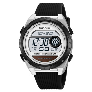 <span class=keywords><strong>SKMEI</strong></span> 2436 mode dynamique hommes numérique solaire alimenté montre bracelet en Silicone étanche multifonction mâle montre cadeau horloge - Product Image 1