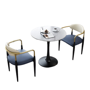 Marble European Modern <b>Dining</b> and Bar <b>Chair</b> with Faux Leather Covers Stable and Stylish for Hotel Use-Wholesale - Product Image 4