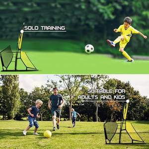 Addestratore portatile per rimbalzista da calcio da 7 piedi X 4 piedi con passaggio al volo 2-in-1 e attrezzatura da solista per migliorare le abilità da esterno - Product Image 5