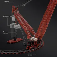 Reobrix 22029 SK6000 Grúa, Modelo de Vehículo de Ingeniería Urbana, Bloques de Construcción Educativos, Juguetes DIY, Regalos, Sets de Bloques de Construcción
