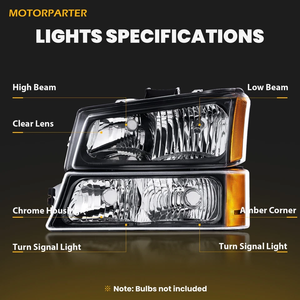 OE AURON 2003-2006 Chevrolet Silverado Front Auto Headlight Kit-New <b>Plug</b> Play 3000K 6000 Lumens <b>12V</b> 65W High Quality LED - Product Image 2