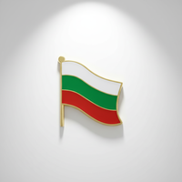 GREPAS GIFTS Épinglette drapeau de la Bulgarie de 1 pouce, épinglette patriotique pour chapeau