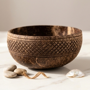 Auténtico Cuenco de Coco Pulido de Grado Alimenticio, Concha Natural para Cocina Ecológica, Proveedor Premium de Vietnam B2B - Product Image 1