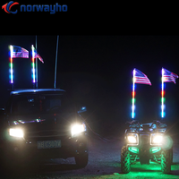 Fouet lumineux LED de chasse avec tige en fibre de verre, intérieur étanche, avec télécommande, pour bateau, ATV sun-am, 1 pièce