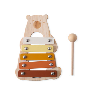 Xylophone à percussion 5 tons en forme d'ours mignon, instrument et accessoire de musique éducatif pour l'éveil musical précoce, vente en gros - Product Image 1
