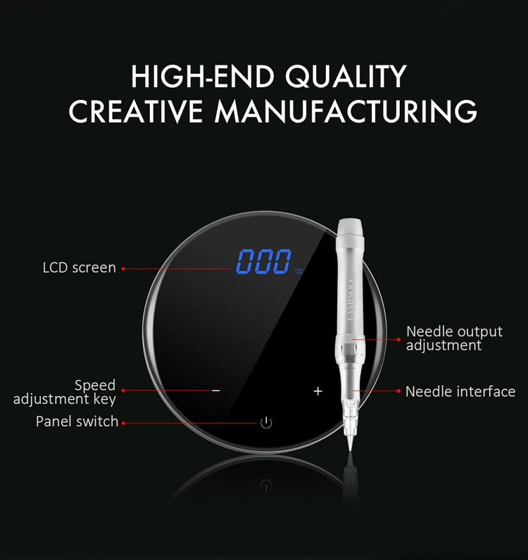 FAMISOO E8 Permanent Makeup Machine for Eyebrows Touch Screen Machine with Membrane Cartridge