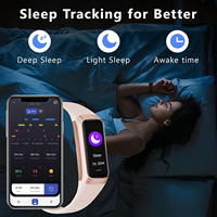 Pulsera Inteligente con Termómetro, Podómetro, Resistente al Agua IP67, Reloj Deportivo para Hombre y Mujer, Reloj Inteligente