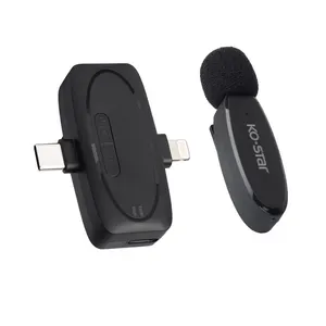 2024 Neueste 2.4 G kabellose Clip-on-Technologie Lapel kabelloses Mikrofon Mini-Studio kabelloses Living-Mikrofon