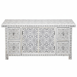 Aparador ancho de madera maciza con mango de 4 cajones, colección de diseñador de la mejor calidad, precio al por mayor - Product Image 1