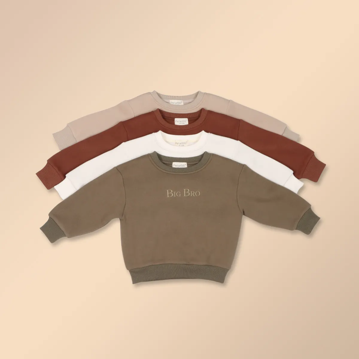 Sweat-shirt à col rond assorti pour enfants de haute qualité avec logo personnalisé pour les tout-petits bébés garçons et filles adultes