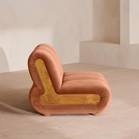 Italienisches Mid-Century Luxus Wohnzimmer Ecksofa Noelle Modulares Sesselset mit Gesteppten Komfortsitzen Stoffmaterial