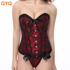 คอร์เซ็ท GYQ ODM/OEM ไซส์ใหญ่ เซ็กซี่ แต่งลูกไม้ เสื้อครอปเซ็ทผู้หญิง สไตล์โกธิค สตีมพังก์ คอร์เซ็ทผูกเชือก เสื้อครอปเซ็ท - Product Image 1
