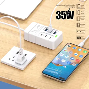 PD 35W caricatore per cellulare <span class=keywords><strong>6</strong></span> porte USB C ricarica rapida per Xiaomi 11 14 Ultra Samsung Galaxy S22 S23 <span class=keywords><strong>iPhone</strong></span> 13 14 15 Pro - Product Image 6
