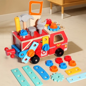 Juguete Educativo de Madera para la Primera Infancia, Herramienta de Simulación de Coche, Desmontaje y Montaje de Tuercas y Tornillos, Habilidades Prácticas, Regalo Educativo - Product Image 1