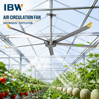 Ventilateur de plafond HVLS ultra-silencieux 32 dB, 4,2 m (14 pi), IP65, pour serres et horticulture, commande intelligente, fournisseur en gros